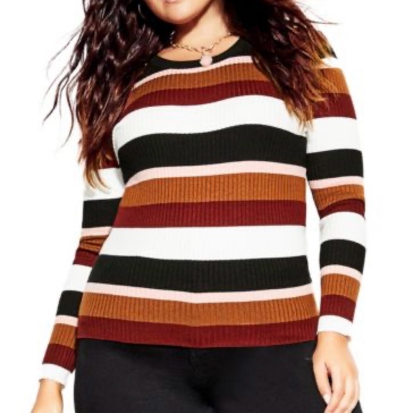 F21 Ribbed Knit Body Fit Crewneck Pullover Sweater - Picture 1 of 9